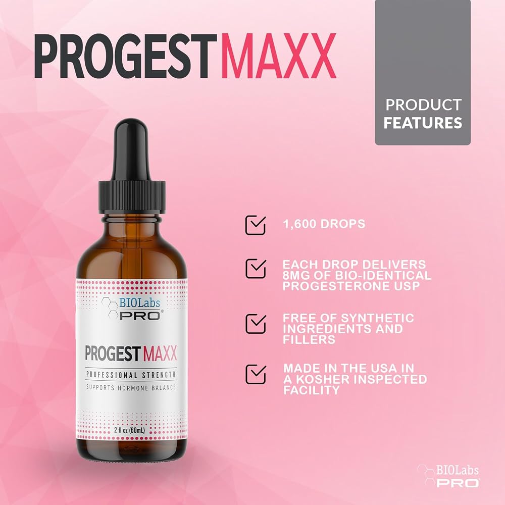 BIOLABS PRO Progest MAXX Progesterone Oil for Women - 2 Fl Oz - image 4
