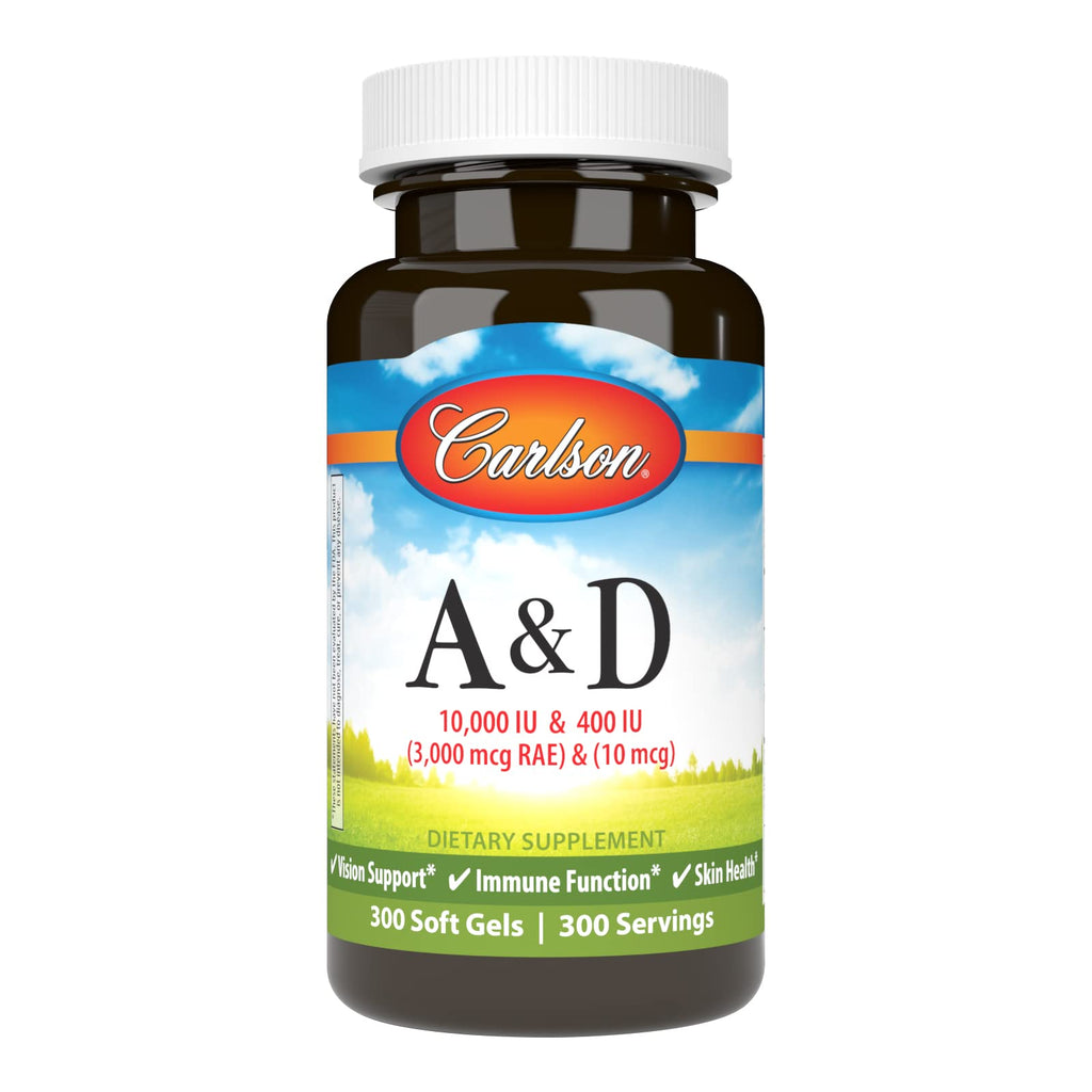Carlson Vitamin A & D 10000 IU - 300 Softgels