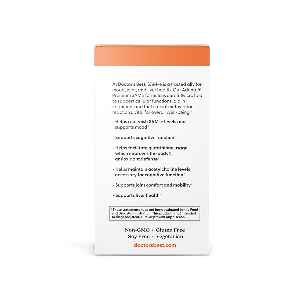 Doctor's BEST SAM-e Supplement for Men & Women - 60 Tablets - image 4