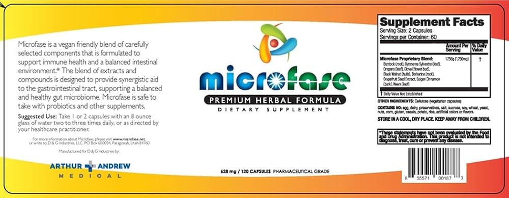Microfase Premium Herbal Formula Intestinal Cleanse - 120 Capsules - image 4