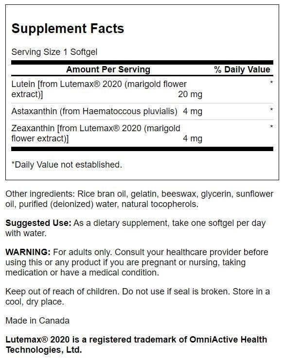 Swanson Ultimate Ocular Antioxidant for Eye Health - 30 Softgels - image 2
