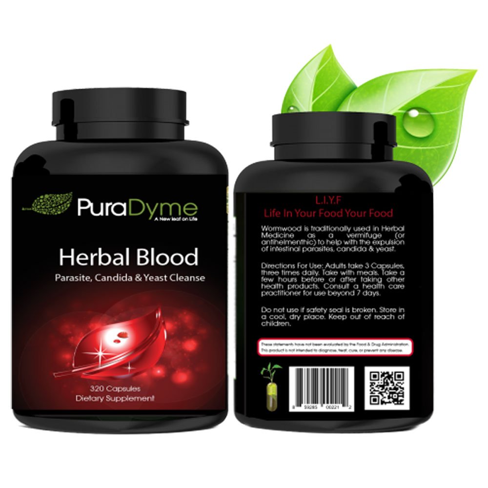 PuraDyme Herbal Blood Herbal Supplement - 320 Capsules - image 3