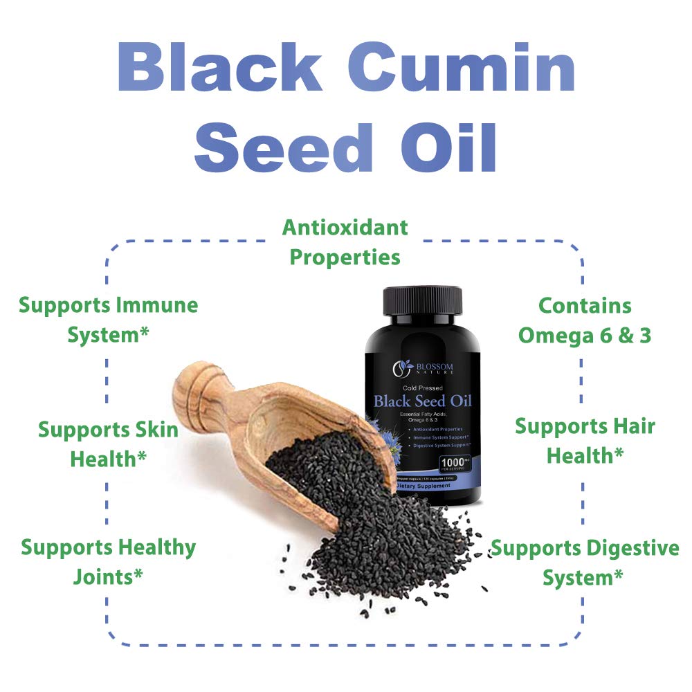 Blossom Nature Black Seed Oil 1000mg - 120 Capsules - image 5