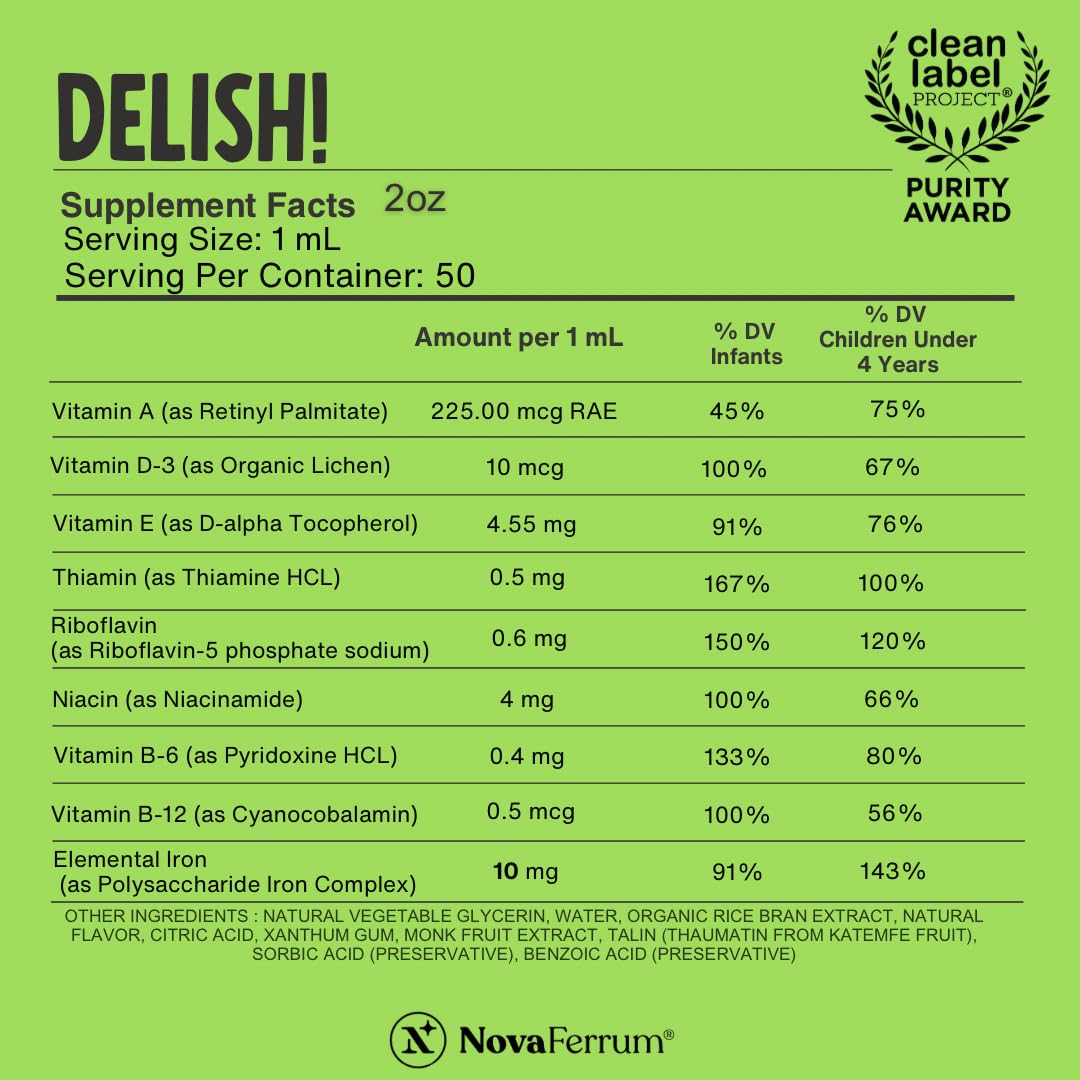 NovaFerrum Multivitamin with Iron for Infants and Toddlers