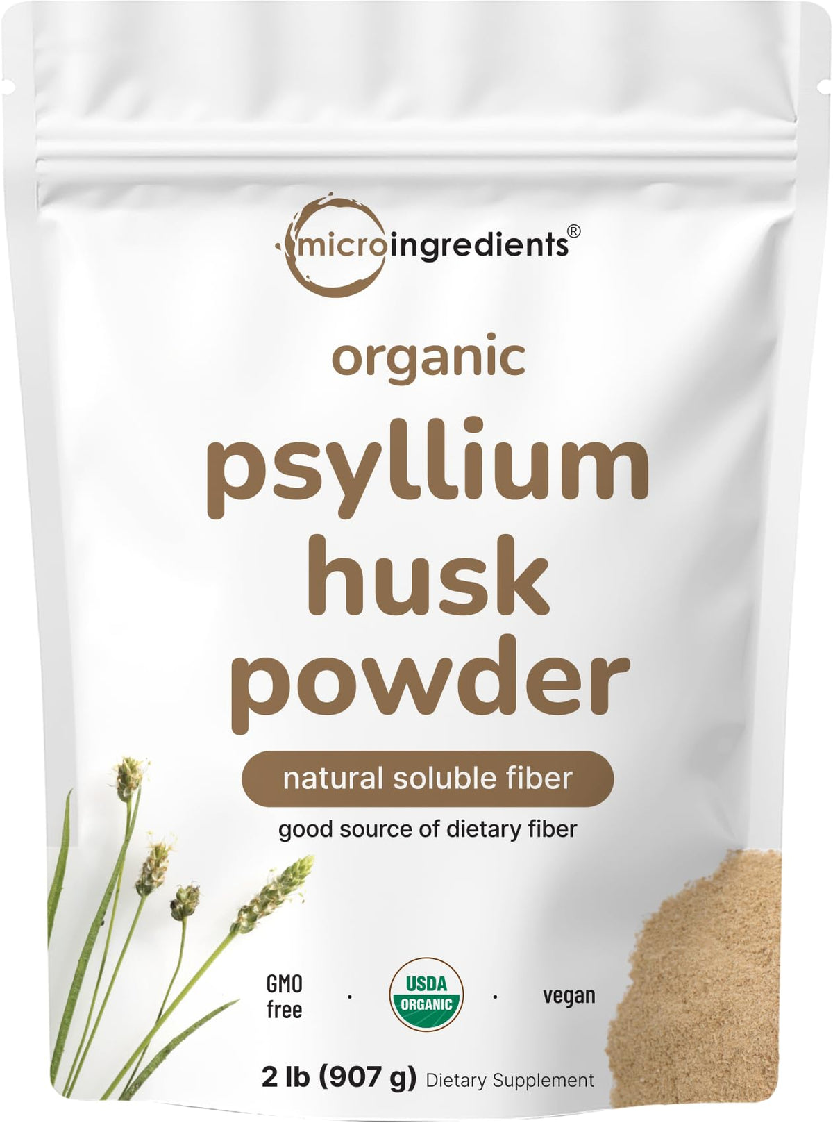 Micro Ingredients Organic Psyllium Husk Powder - 2 lbs