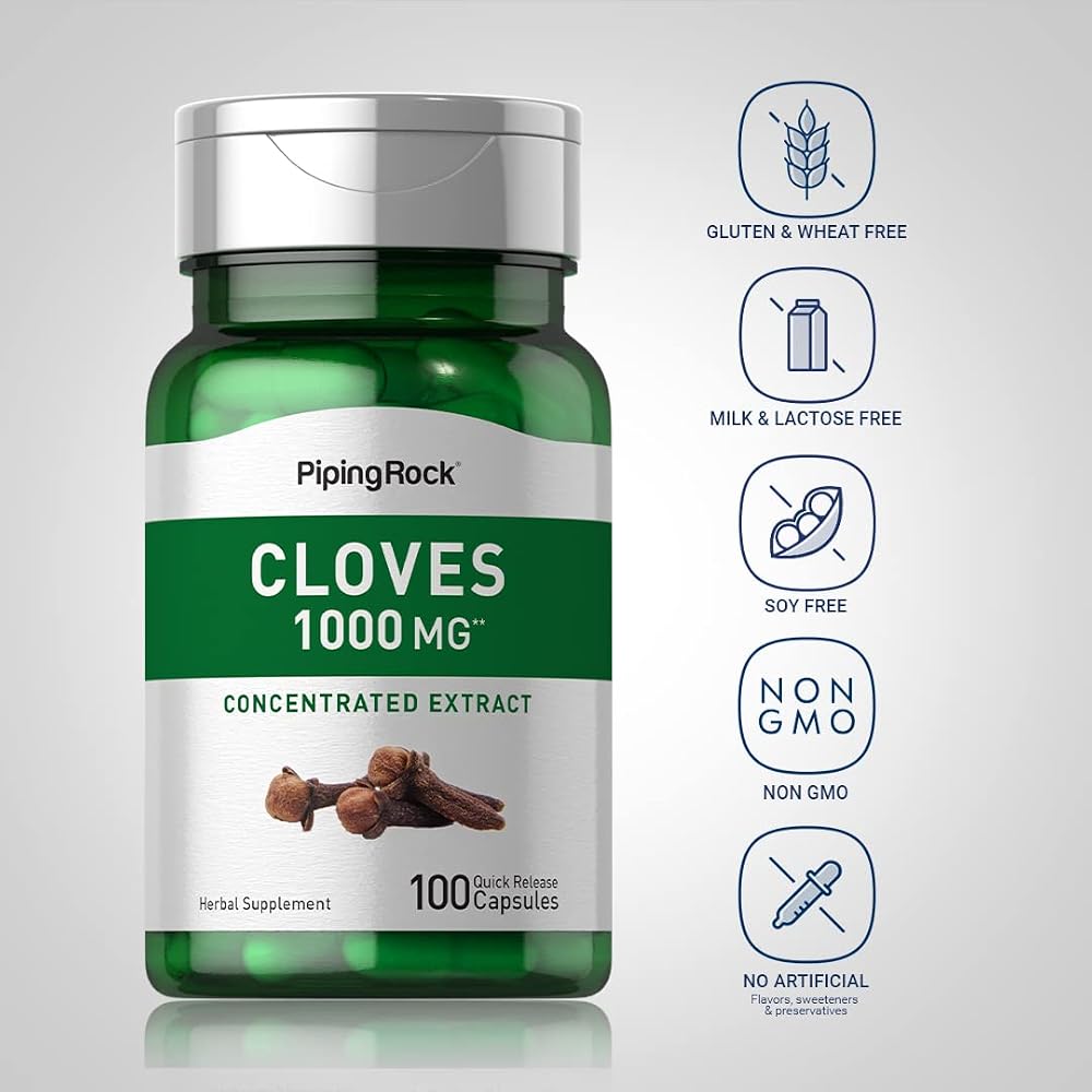 Piping Rock Cloves Supplement - 100 Capsules - image 3