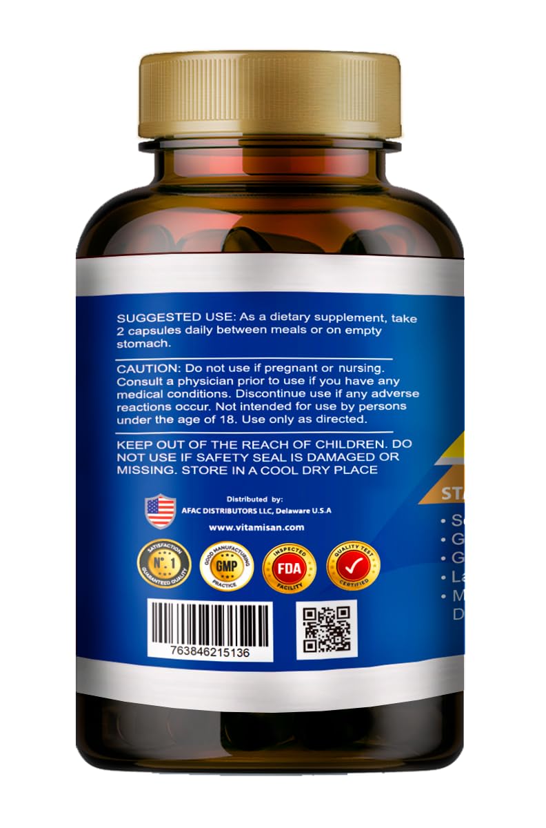 VITAMISAN Probiotics with Acidophilus & Organic Prebiotic - 100 Capsules - image 3