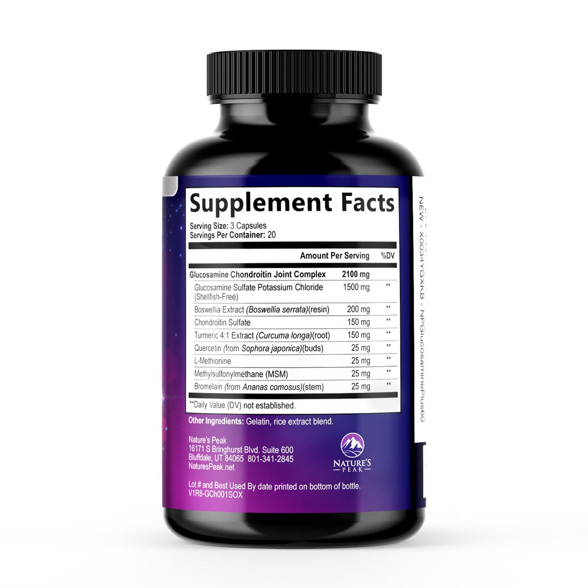 Nature's Peak Glucosamine Chondroitin MSM Joint Support - 60 Capsules - image 9