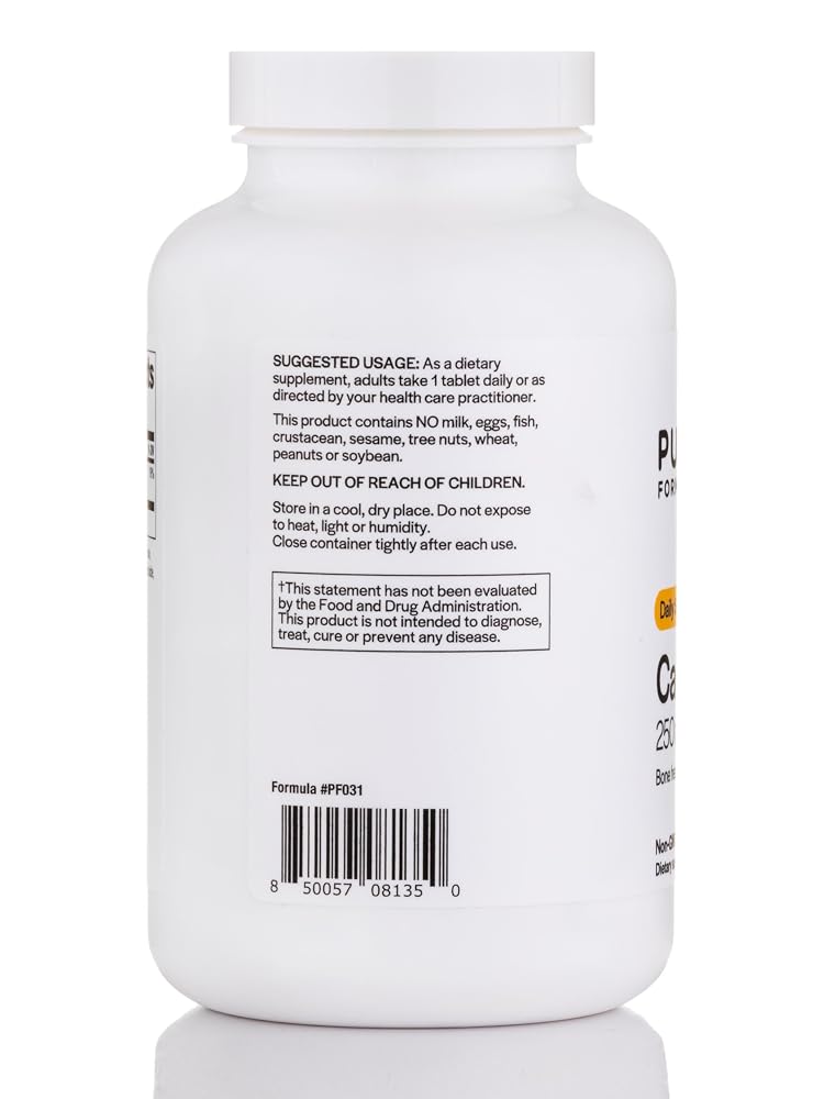PureFormulas Calcium Citrate 250 mg Bone & Dental Health - 250 Tablets - image 5