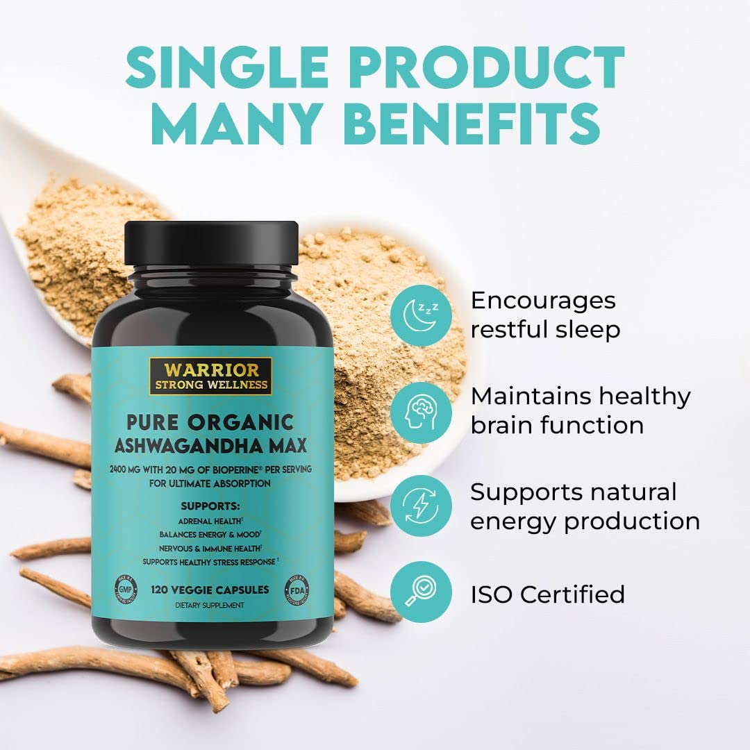 Warrior Strong Wellness Pure Organic Ashwagandha with Bioperine - image 4