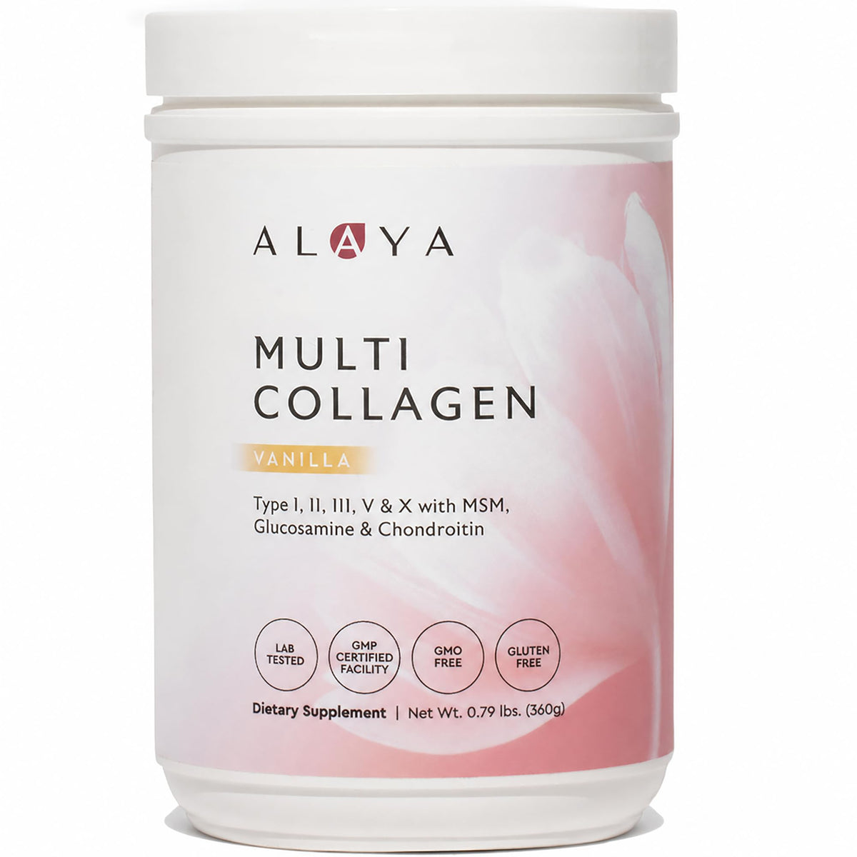 Alaya Naturals Multi Collagen Powder Vanilla 5 Types - 35 Servings