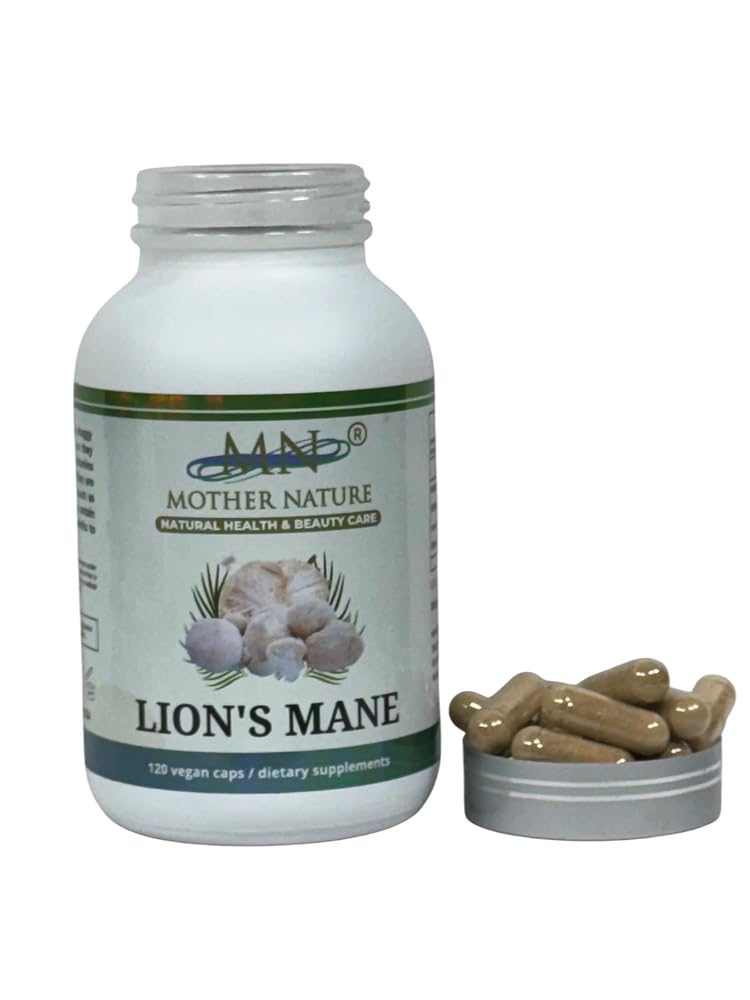 Mother Nature Lion's Mane Mushroom 1000mg Brain Support - 120 Capsules - image 5