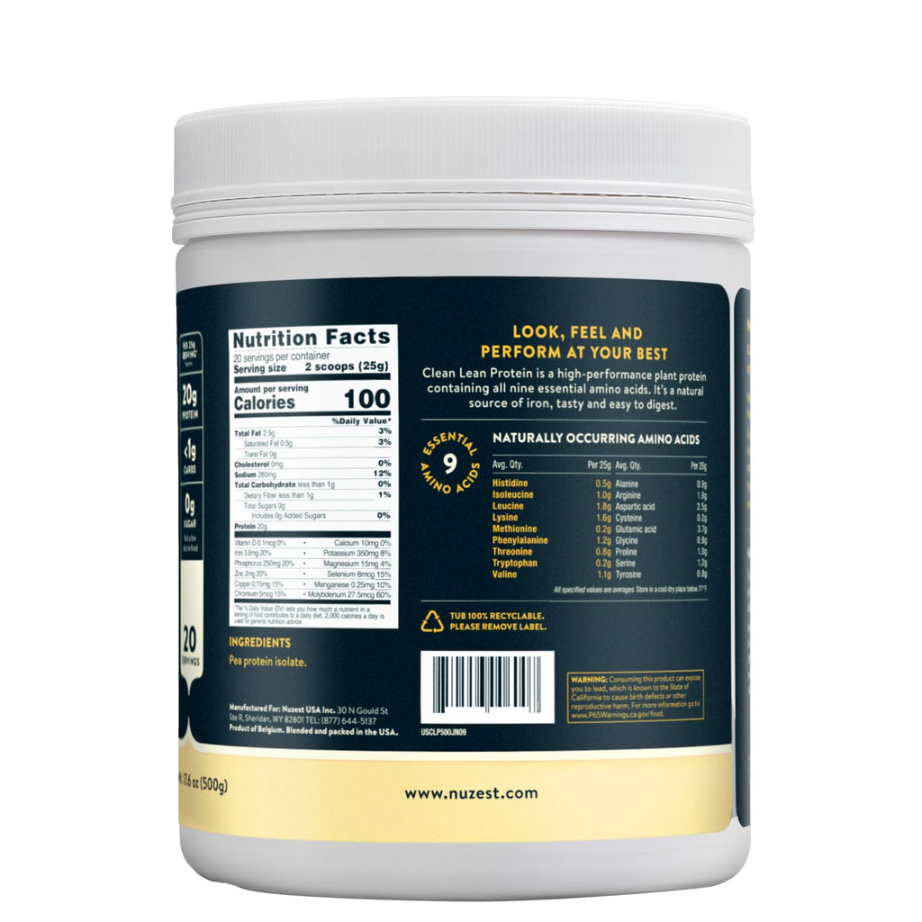 Nuzest - Pea Protein Powder - Clean Lean Protein