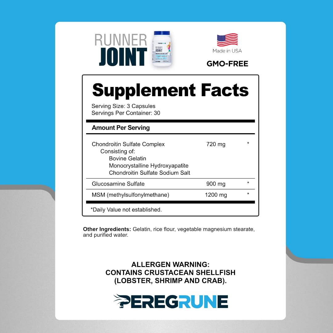 PEREGRUNE Runner Joint Support Supplement - 90 Capsules - image 2