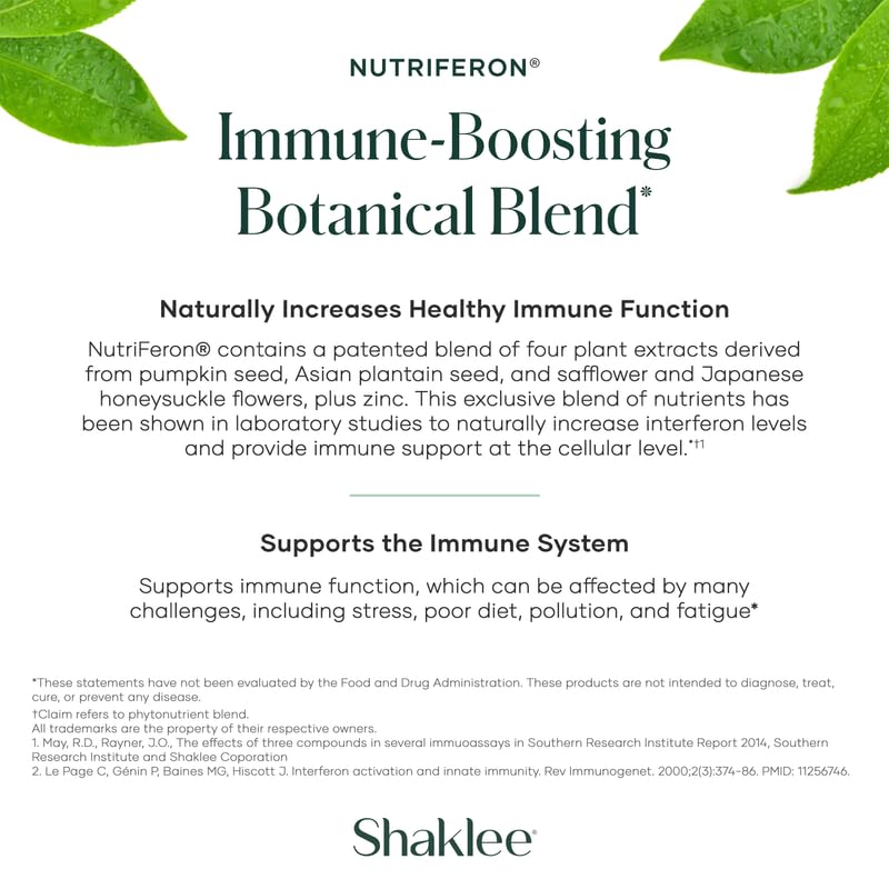 Shaklee NutriFeron Immune Support with Zinc - 60 Caplets - image 3