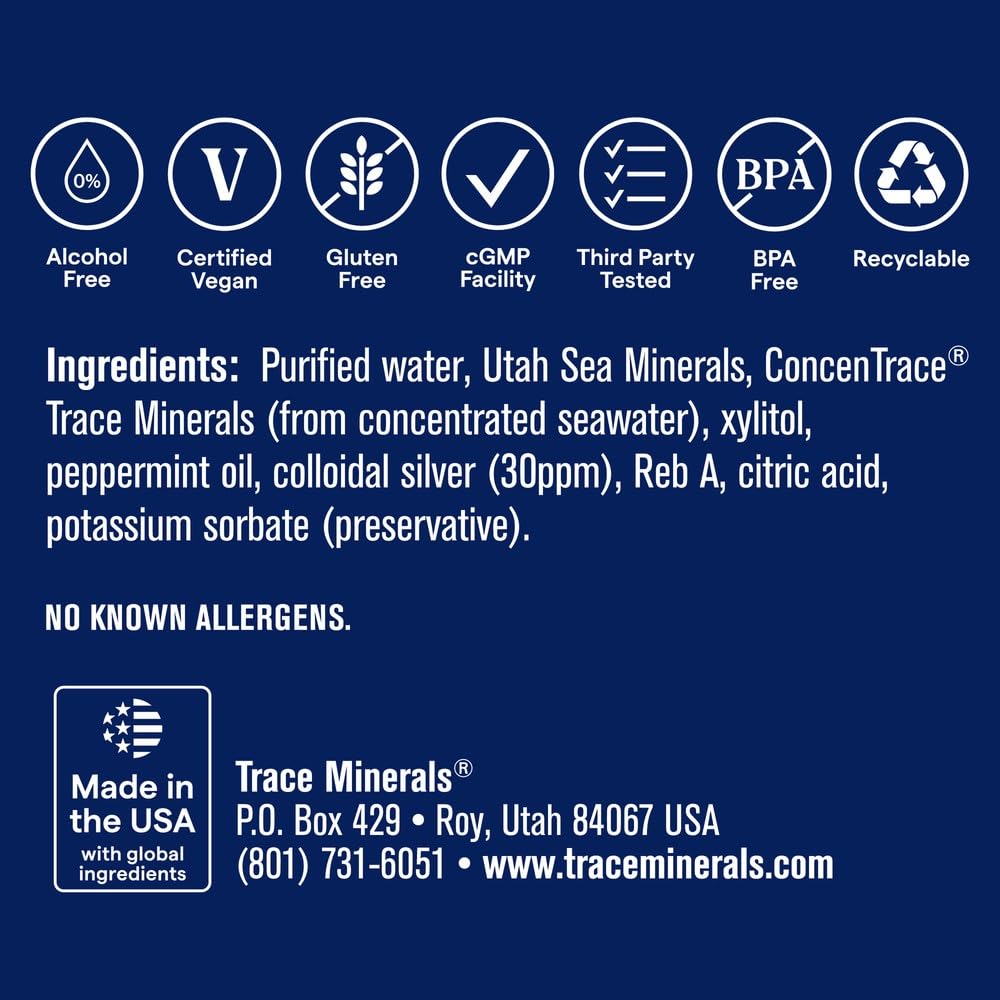 Trace Minerals ConcenTrace Peppermint Mouthwash - 10 fl oz - image 3