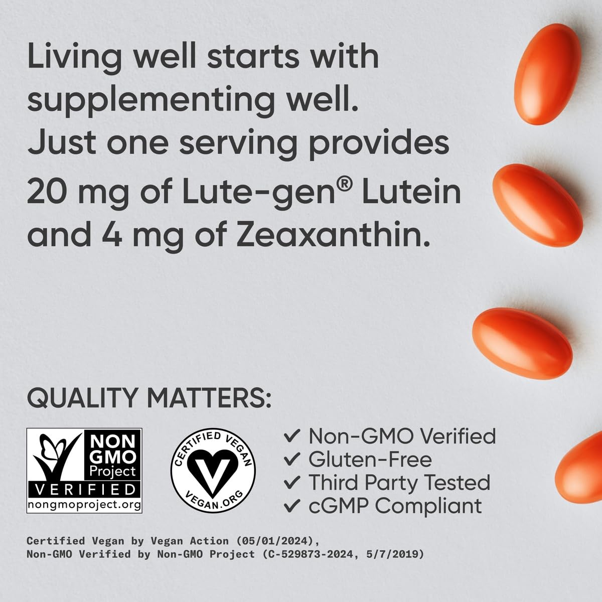 Sports Research Lutein + Zeaxanthin with Coconut Oil - 30 Softgels - image 4
