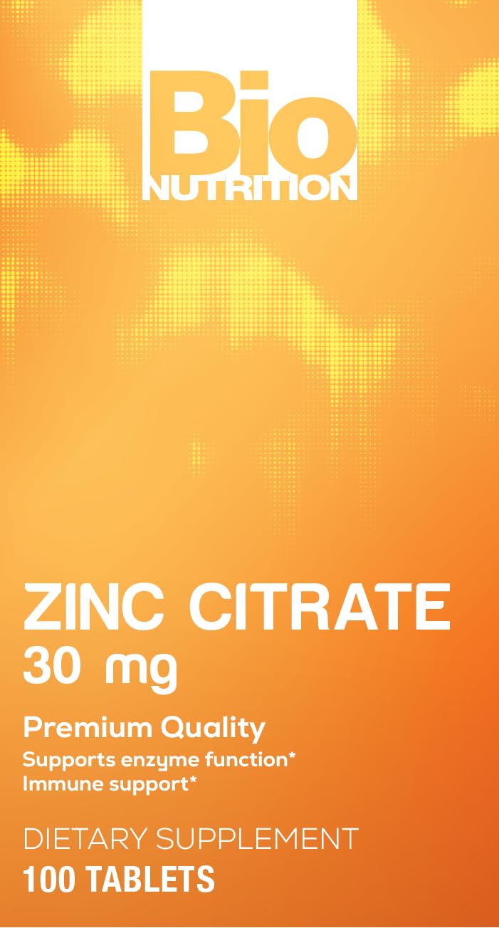 Bio Nutrition Zinc Citrate 30 mg - 100 Tablets - image 5