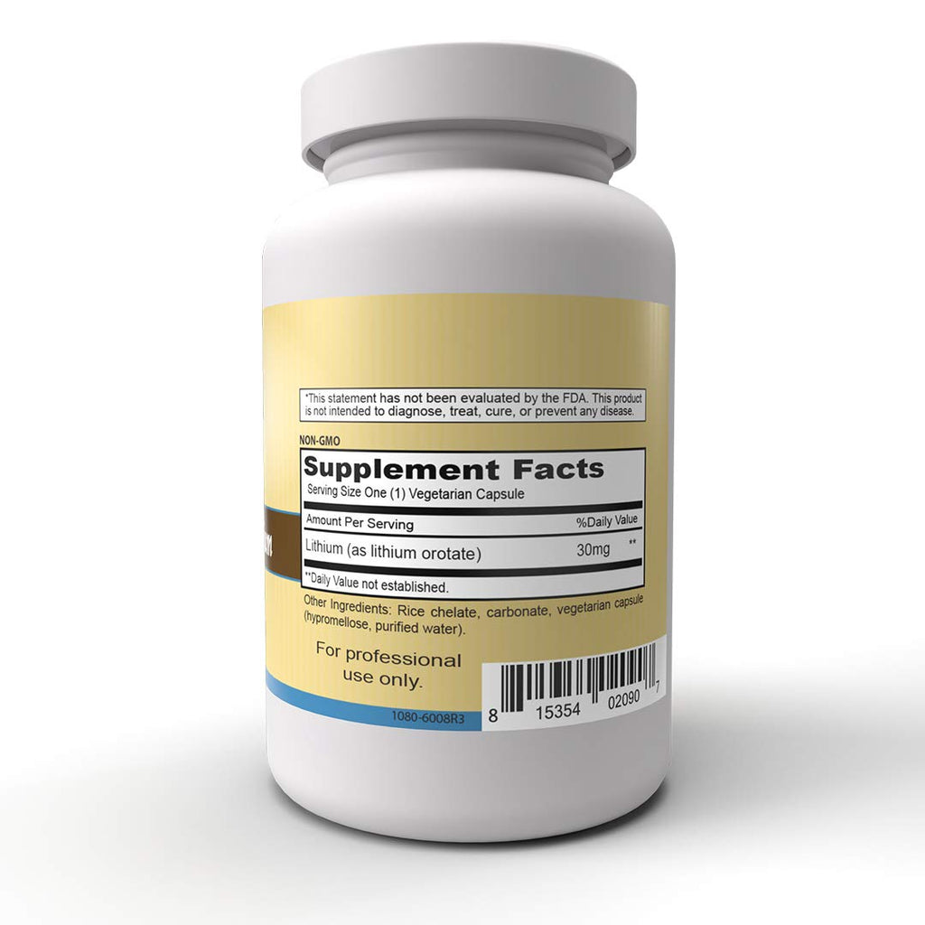 Priority One Lithium Orotate 30mg - 100 Vegetarian Capsules - image 3