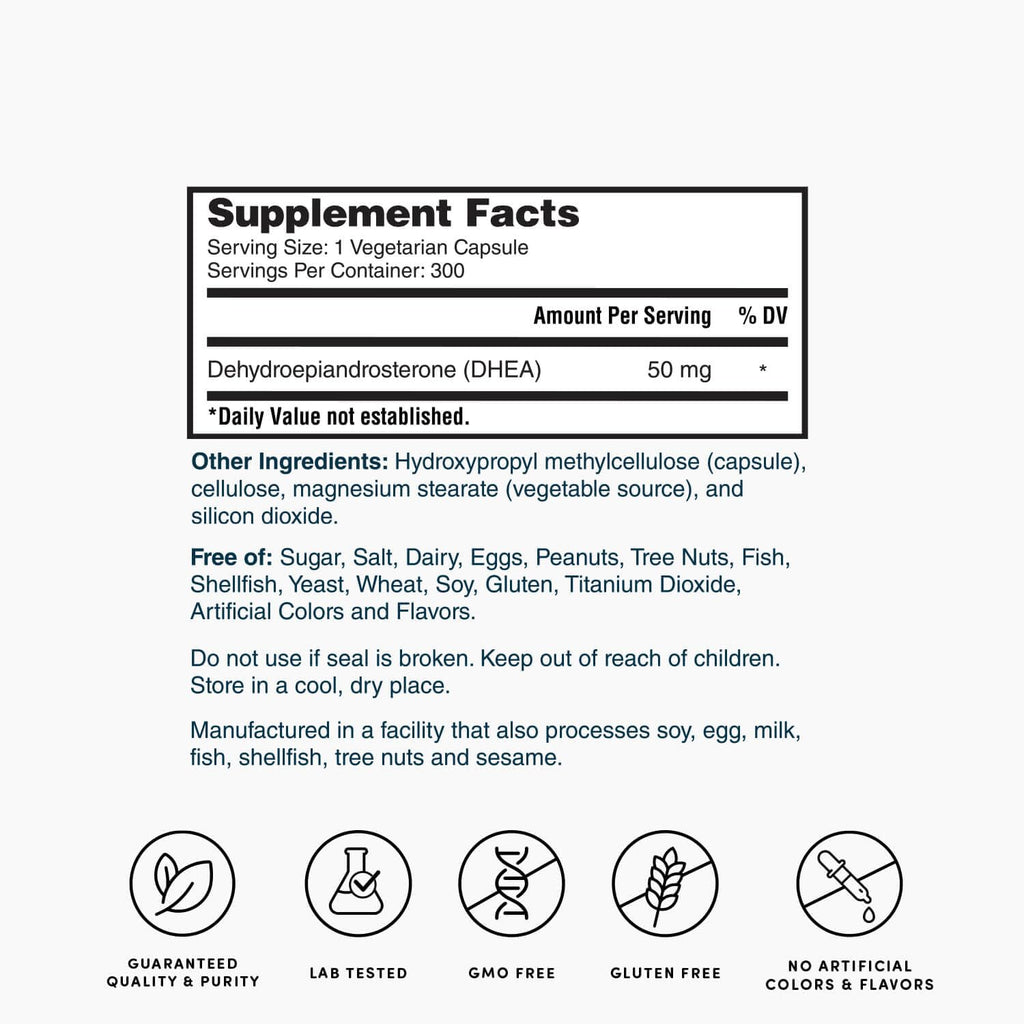 Nature's Lab DHEA 50mg Supplement - 300 Capsules - image 6