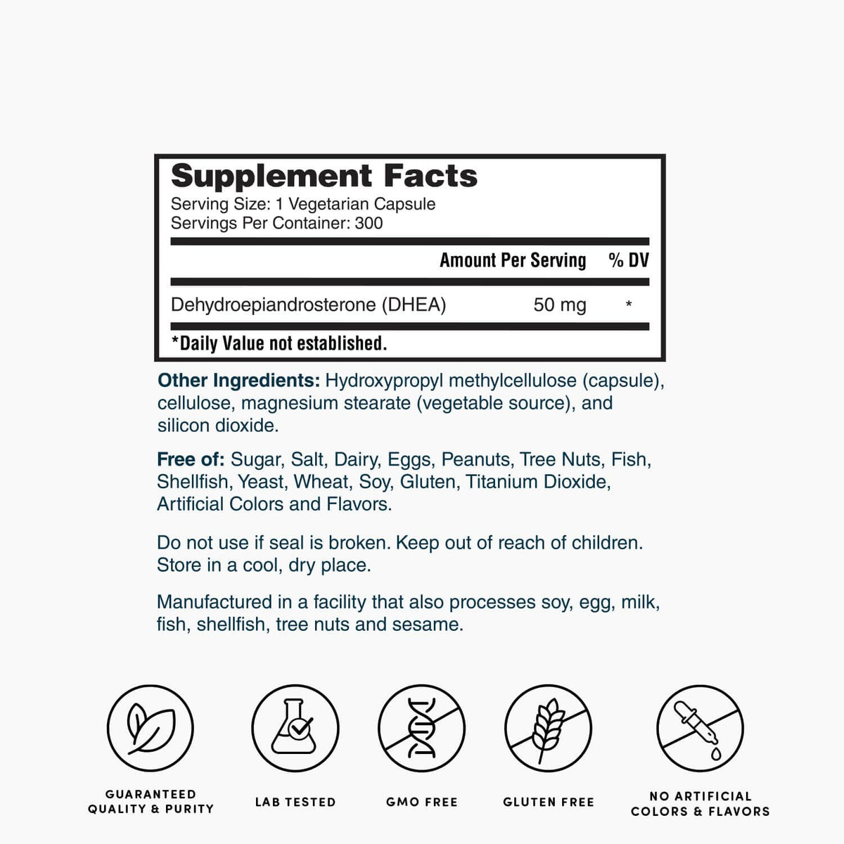 Nature's Lab DHEA 50mg Supplement - 300 Capsules - image 6