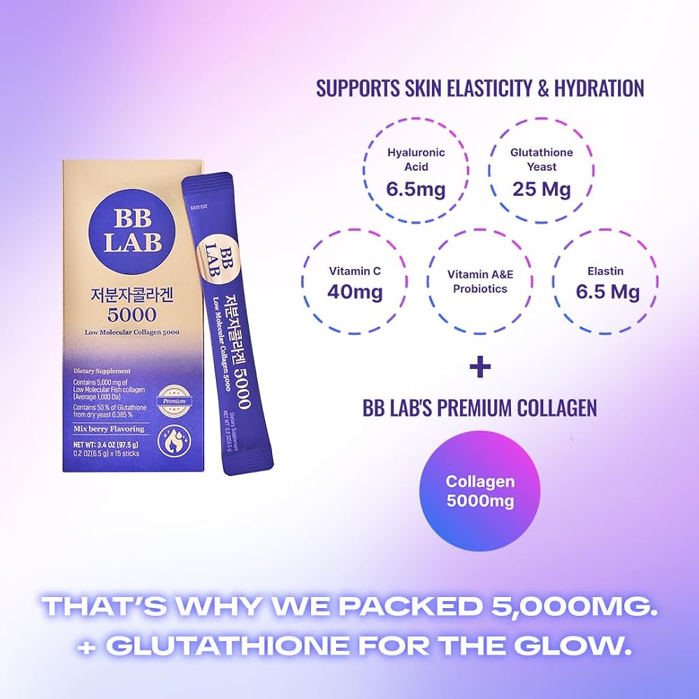 BB LAB Low Molecular Marine Collagen 5000 Berry - 15 Sticks - image 5
