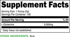Bucked Up L-Glutamine 500g Powder, Unflavored - 100 Servings - image 2