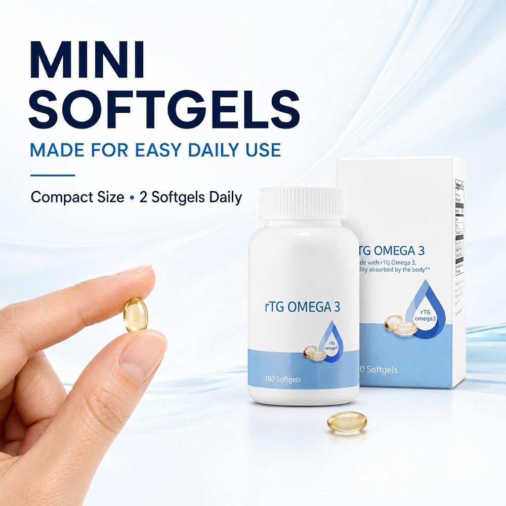 Generic rTG Omega-3 Fish Oil 600mg EPA DHA - 180 Softgels - image 2