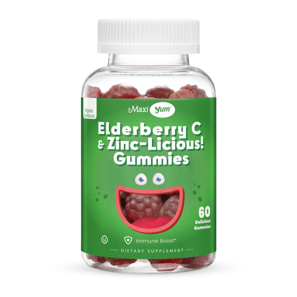 Maxi Health Elderberry Zinc Gummies Immune Support - 60 Gummies