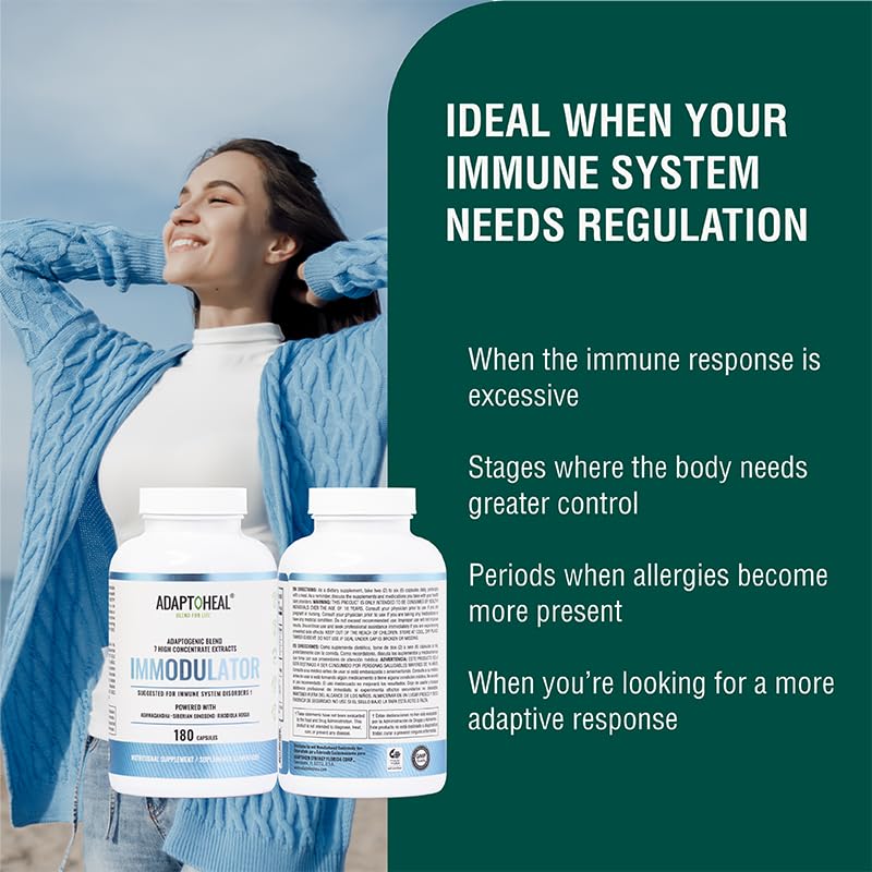 ADAPTOHEAL Immodulator Adrenal Support Supplements - 180 Capsules - image 4