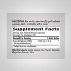 Piping Rock TMG Trimethylglycine 1400 mg - 200 Capsules - image 2