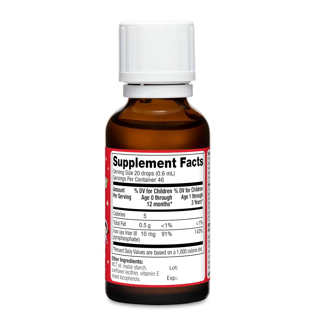KidStar Nutrients BioFe Pure Iron Drops for Infants and Children - 1 Fl Oz - image 2
