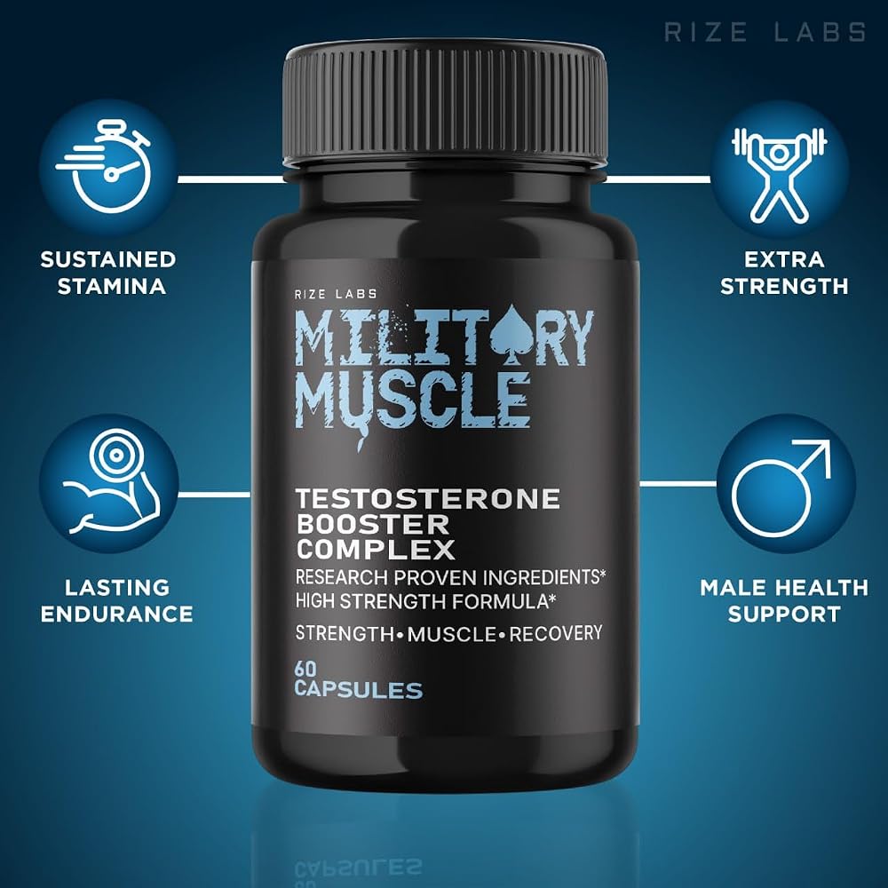 rize labs Men's Military Muscle Capsules for Stamina - 300 Capsules - image 4