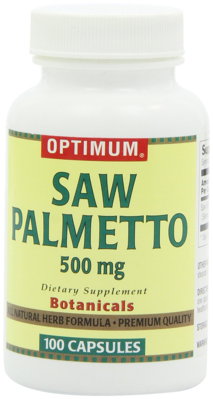 Optimum Saw Palmetto 500 mg Capsules - 100 Count