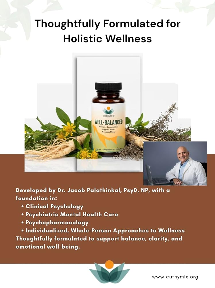 Euthymix Well-Balanced Stress & Mood Support - 60 Capsules - image 9