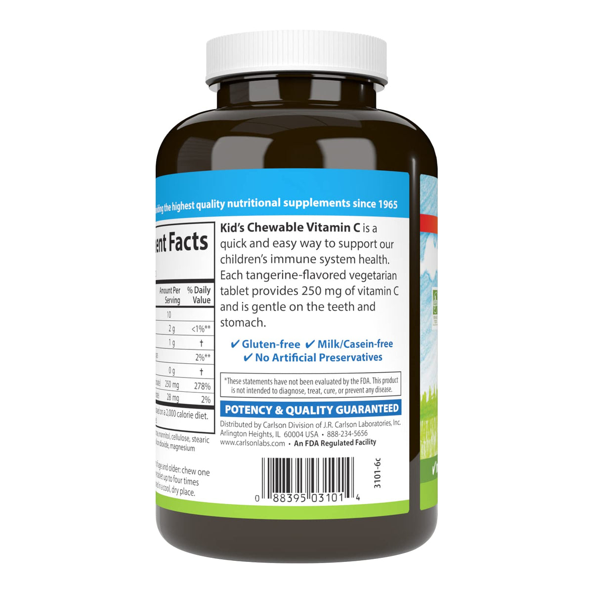 Carlson Kid's Chewable Vitamin C 250 mg - 120 Tablets - image 3