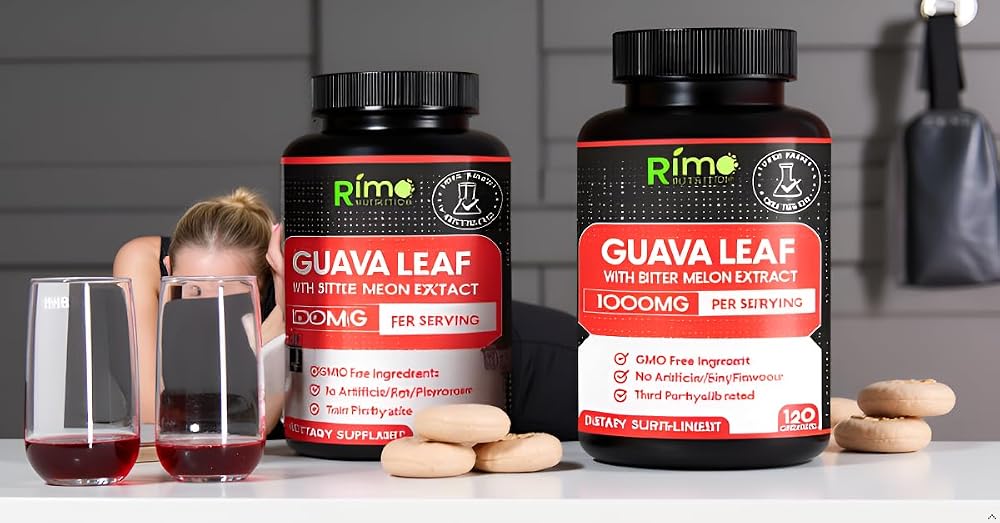 Rimo Nutrition Guava Leaf Extract with Bitter Melon - 120 Vegetarian Capsules - image 3