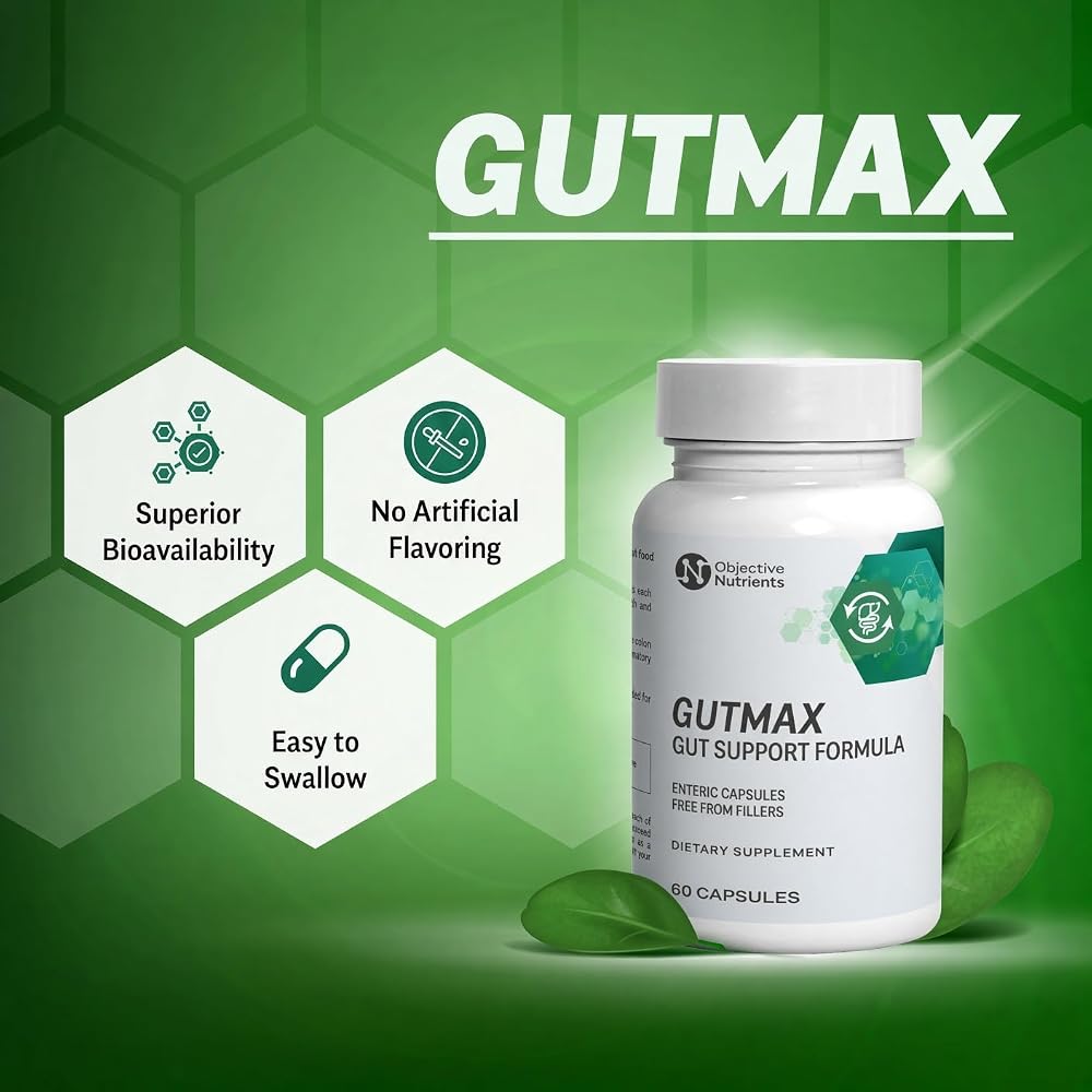 Objective Nutrients Gutmax Gut Formula with Lactoferrin - 60 Capsules - image 5