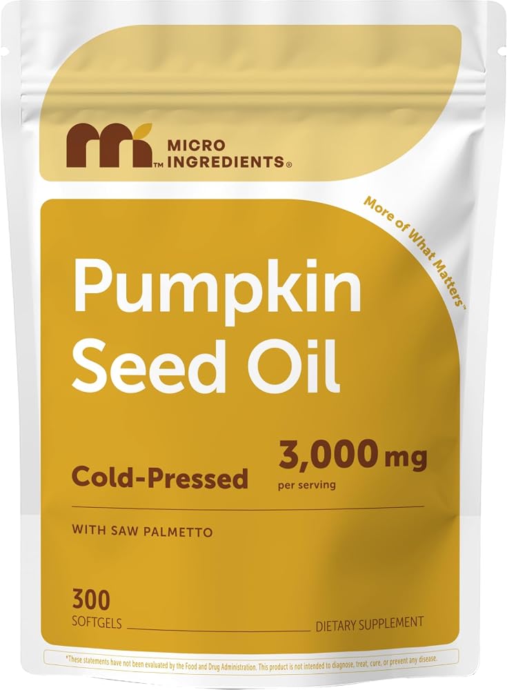 Micro Ingredients Pumpkin Seed Oil with Saw Palmetto - 300 Softgels