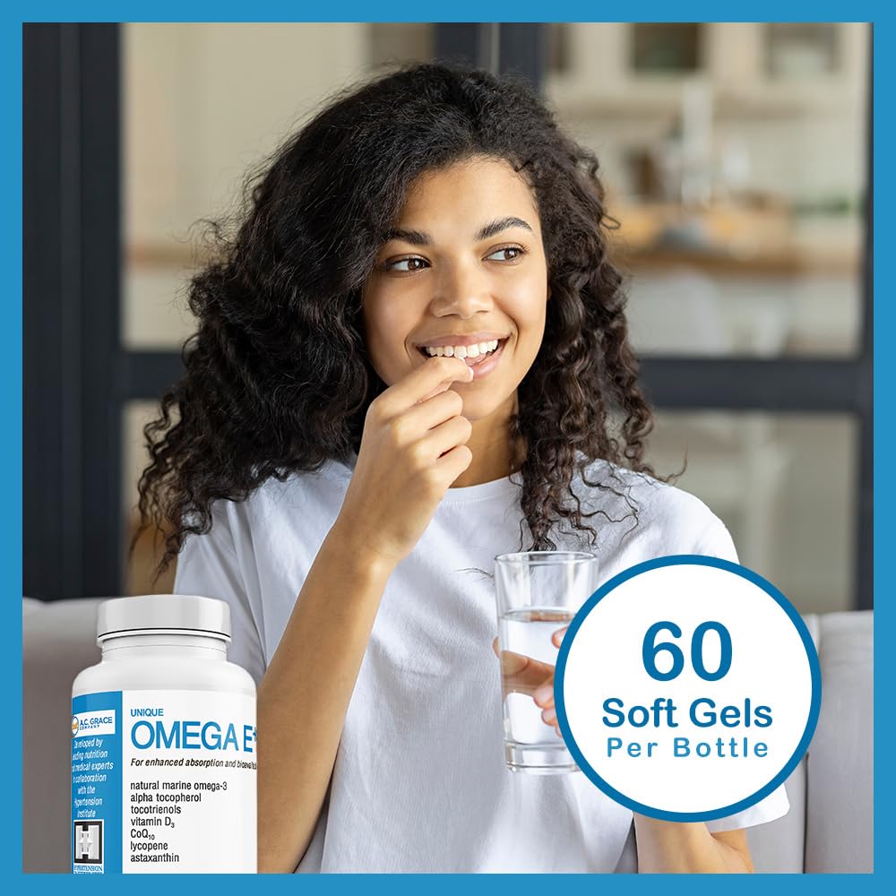 UNIQUE E Omega E+ Fish Oil Supplement - 60 Softgels - image 5