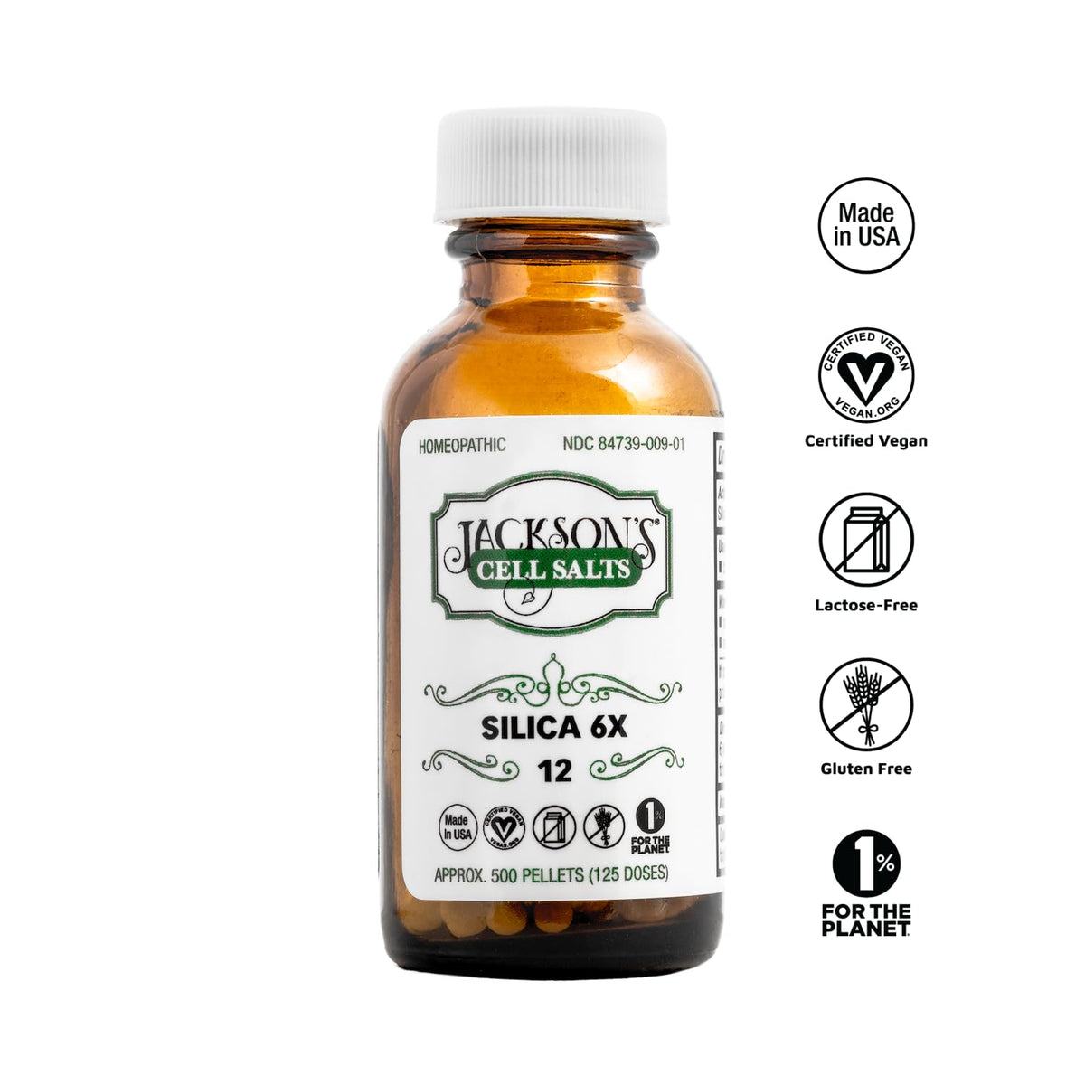 Jackson's Silica 6X Homeopathic Cell Salt - 500 Pellets - image 2