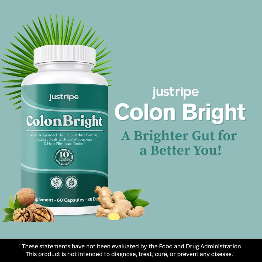 Just Ripe Nutrition ColonBright Psyllium Husk Powder - 60 Capsules - image 2
