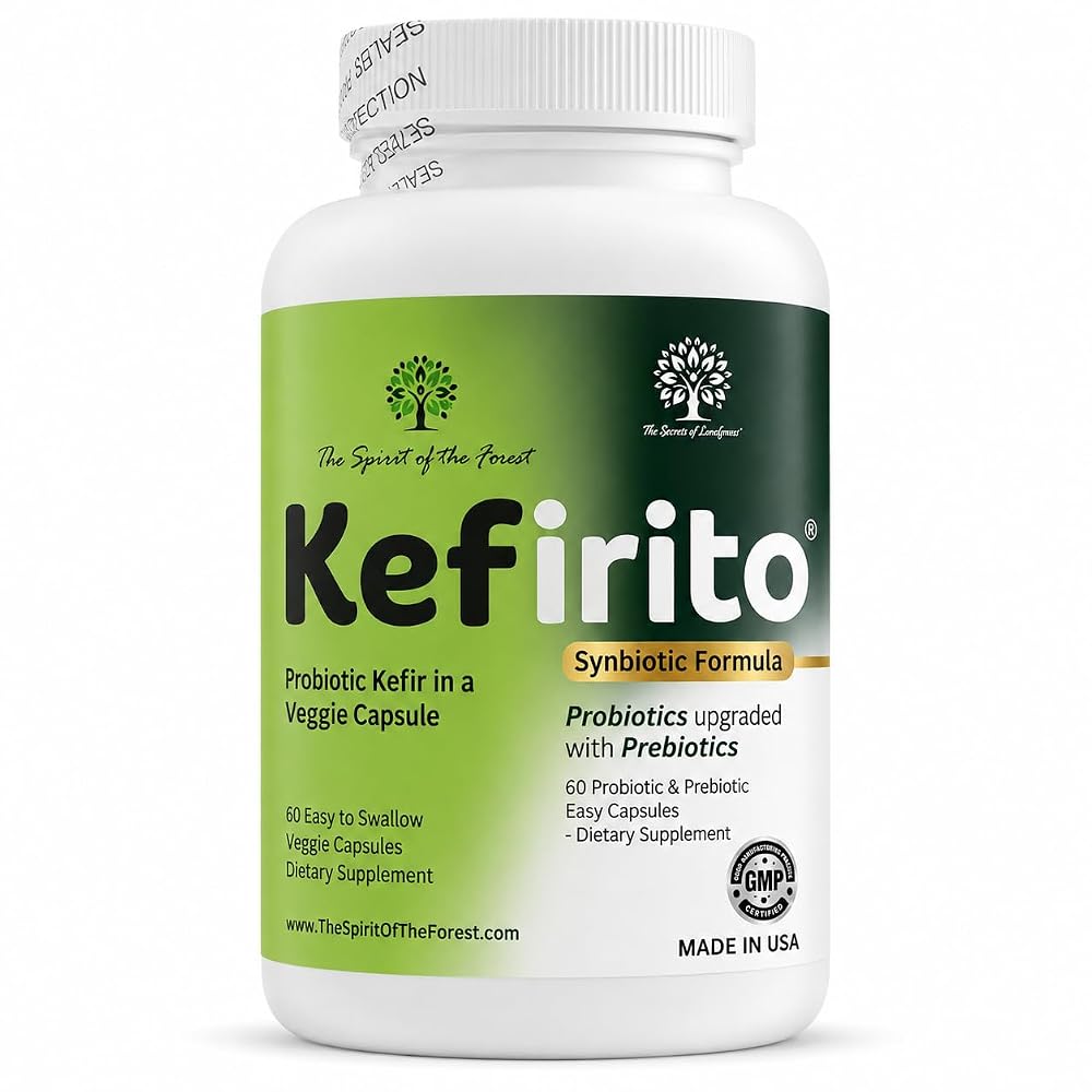 Spirit of The Forest Kefirito Daily Synbiotic Probiotic Prebiotic - 60 Capsules - image 3
