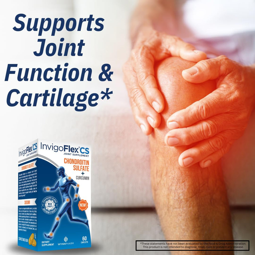 INVIGOFLEX Chondroitin Sulfate with Turmeric Curcumin Non GMO for Knee
