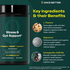 Once Better Stress & Gut Support Supplement - 60 Capsules - image 2