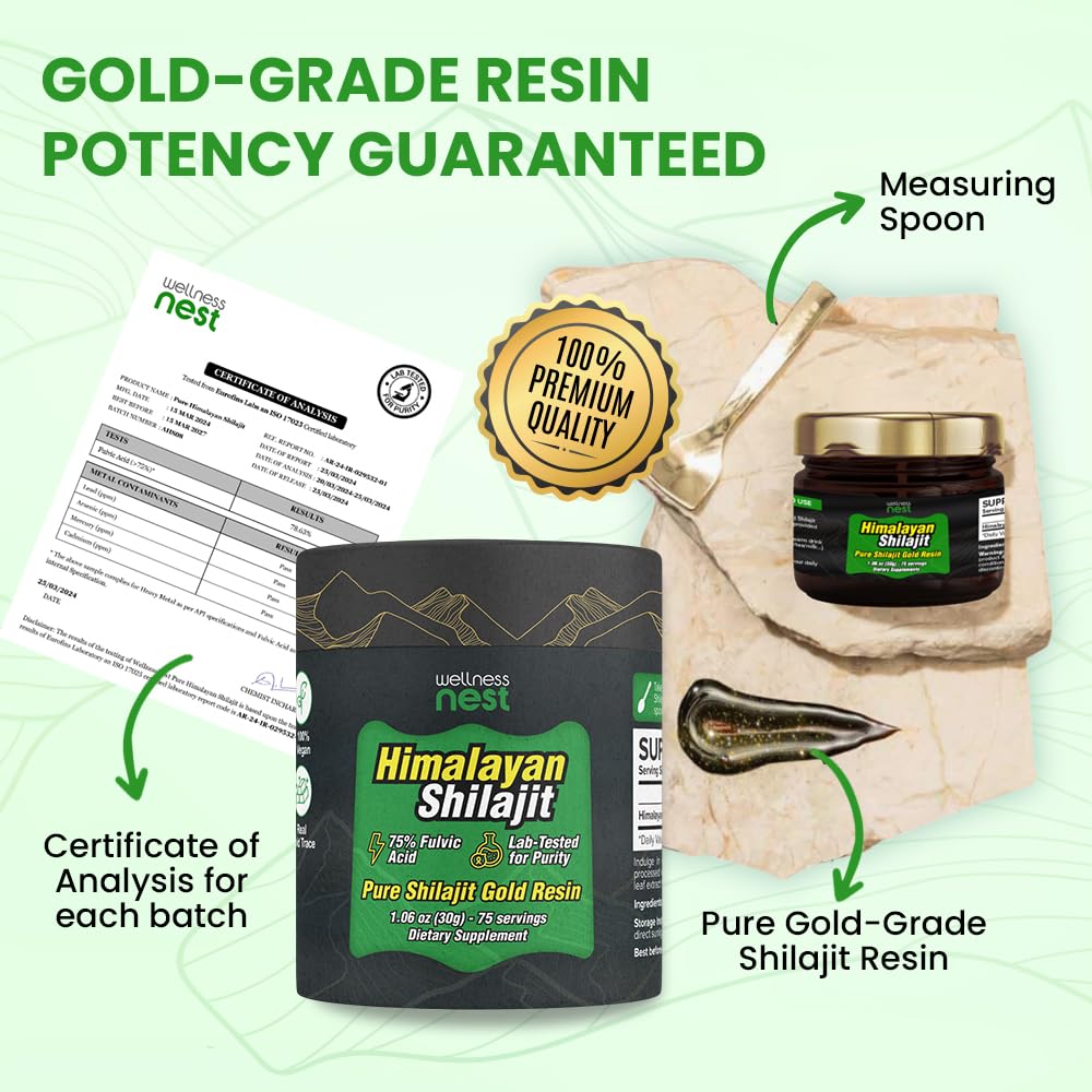 Wellness Nest Gold Grade Pure Himalayan Shilajit Resin - 30g - image 5