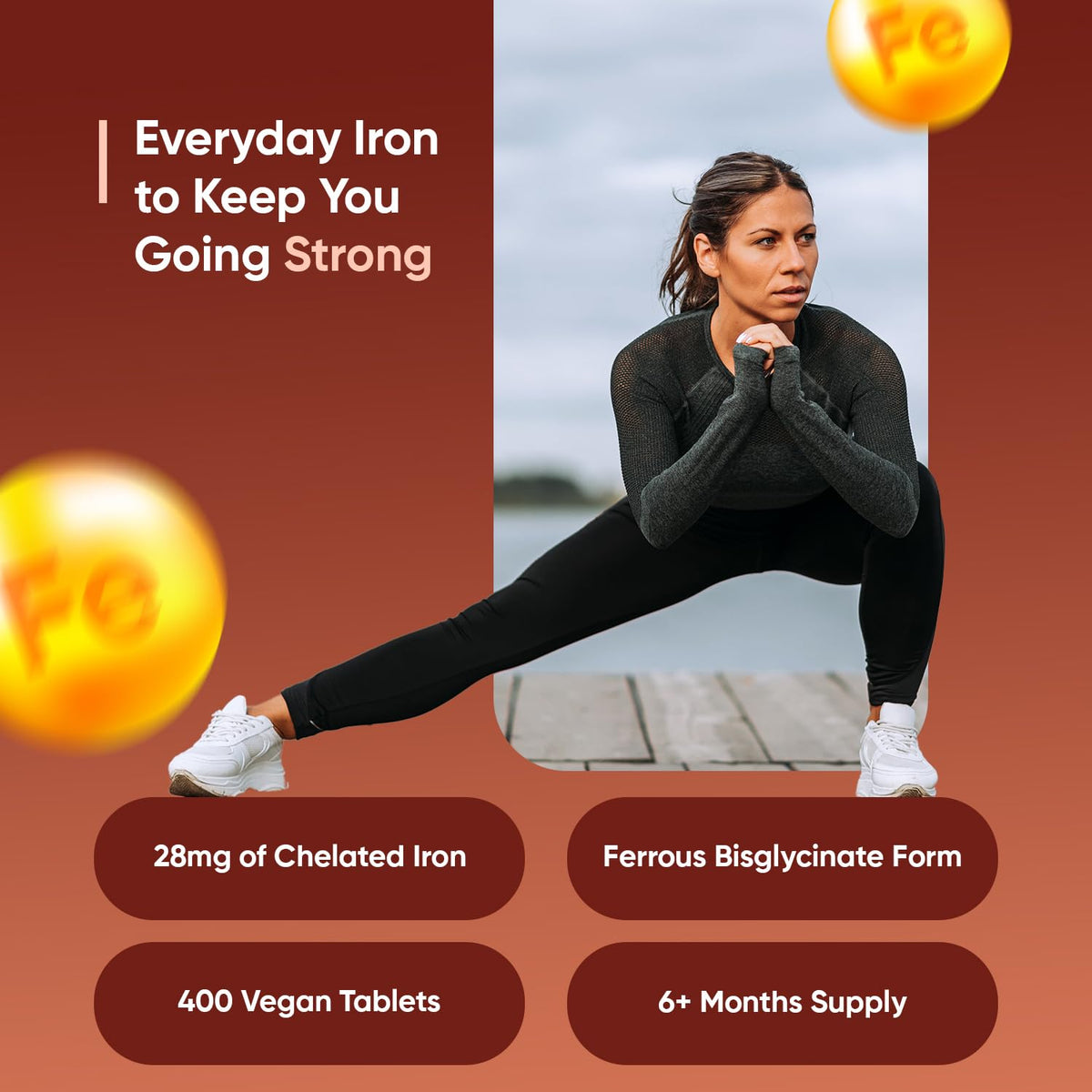WeightWorld Chelated Iron Pills 28mg - 400 Tablets - image 2