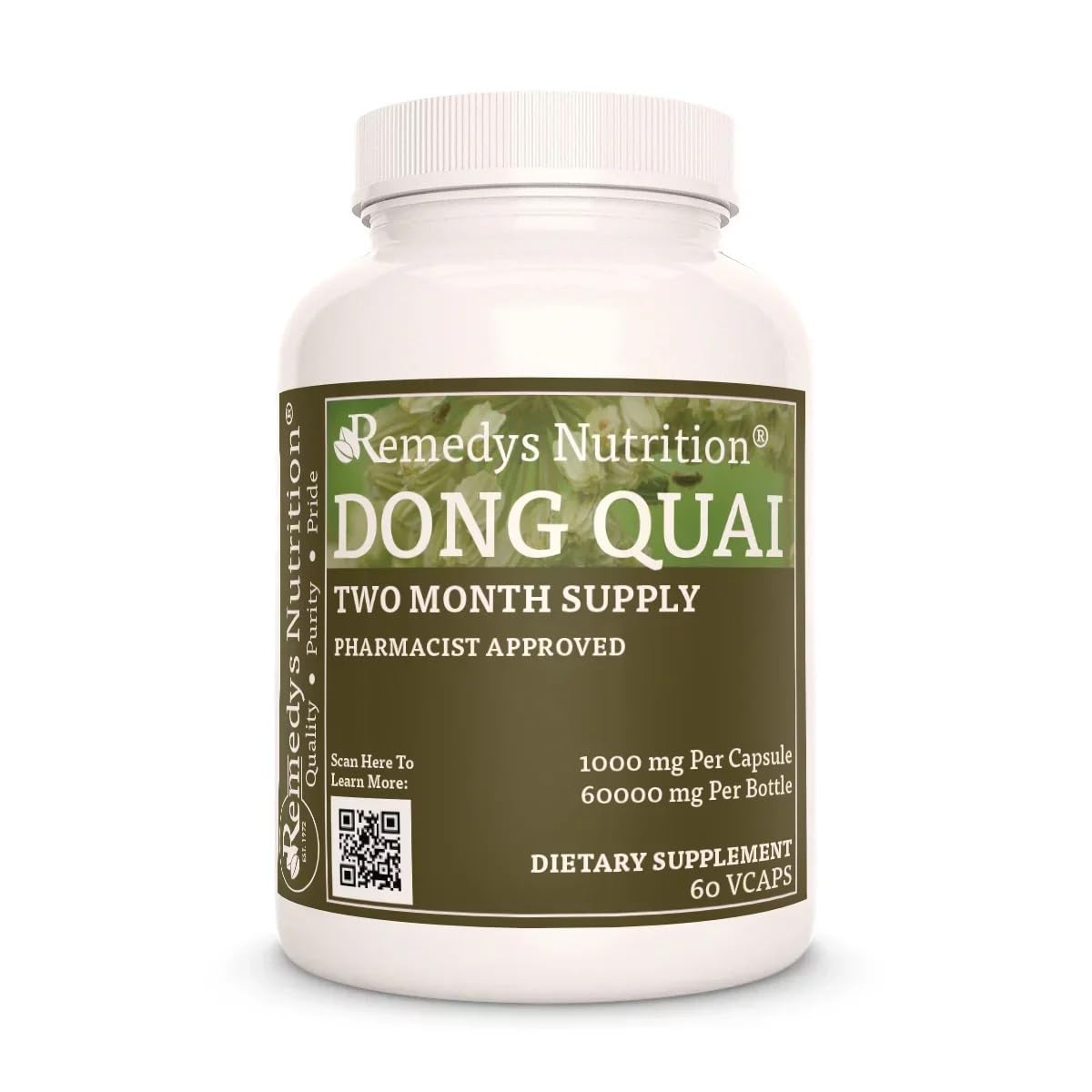 Remedy’s Nutrition Remedy's Nutrition Dong Quai 1,000 mg - 60 Vegan Capsules