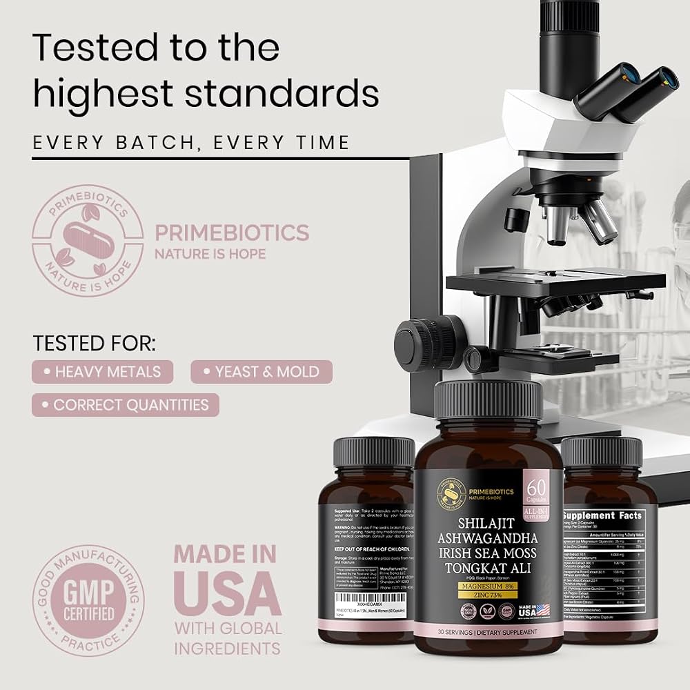 PrimeBiotics Men's Vitality & Performance Support Shilajit - 60 Capsules - image 3