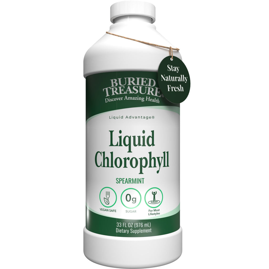 Buried Treasure Liquid Chlorophyll 100 mg Digestive Support - 32 Fl Oz